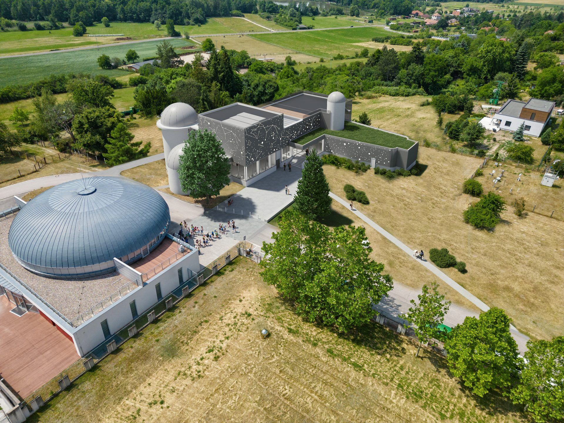 Hvězdárna a planetárium Hradec Králové - vizualizace