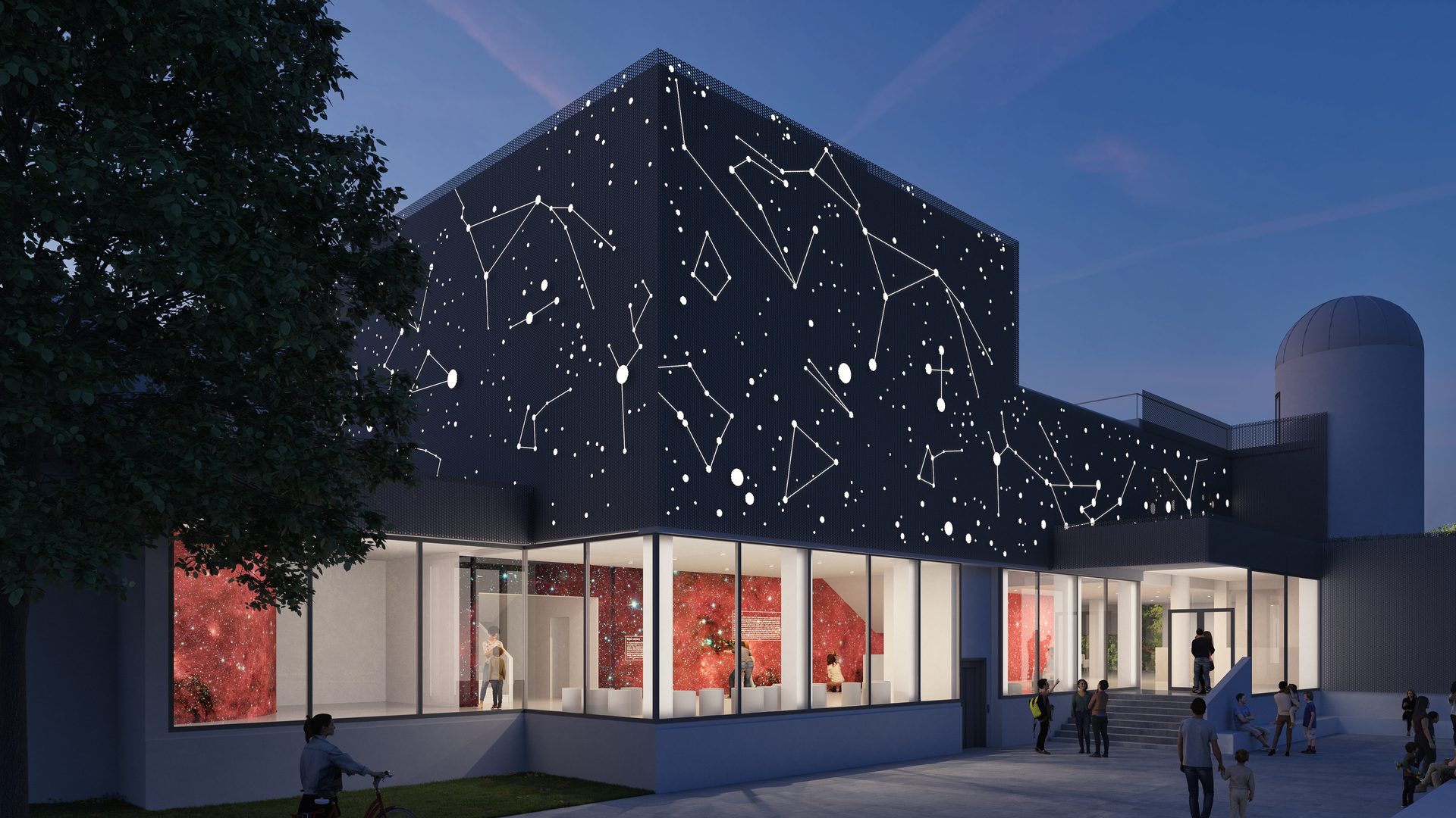 Hvězdárna a planetárium Hradec Králové - vizualizace